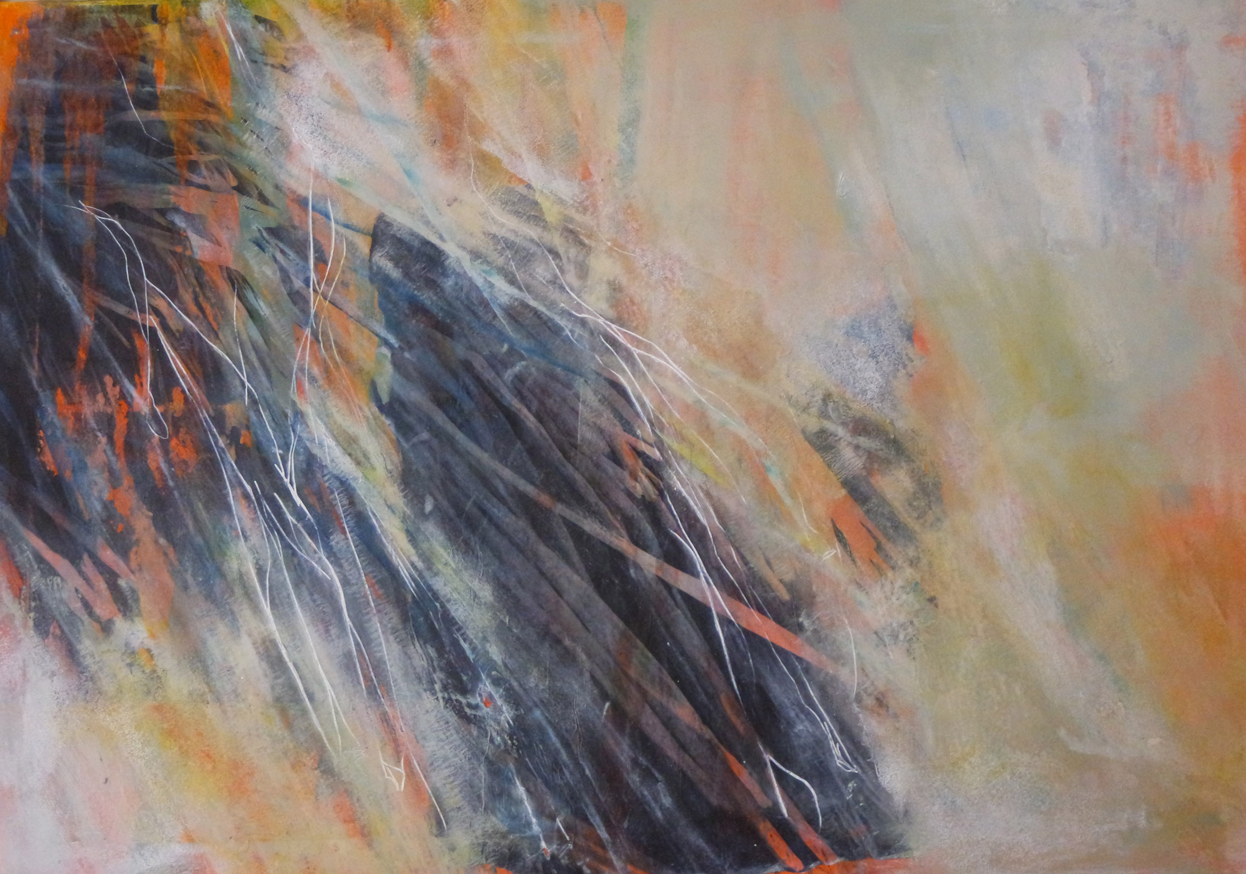 Dialog mit dem Wind 100| 70 – Mixed Media auf Leinwand